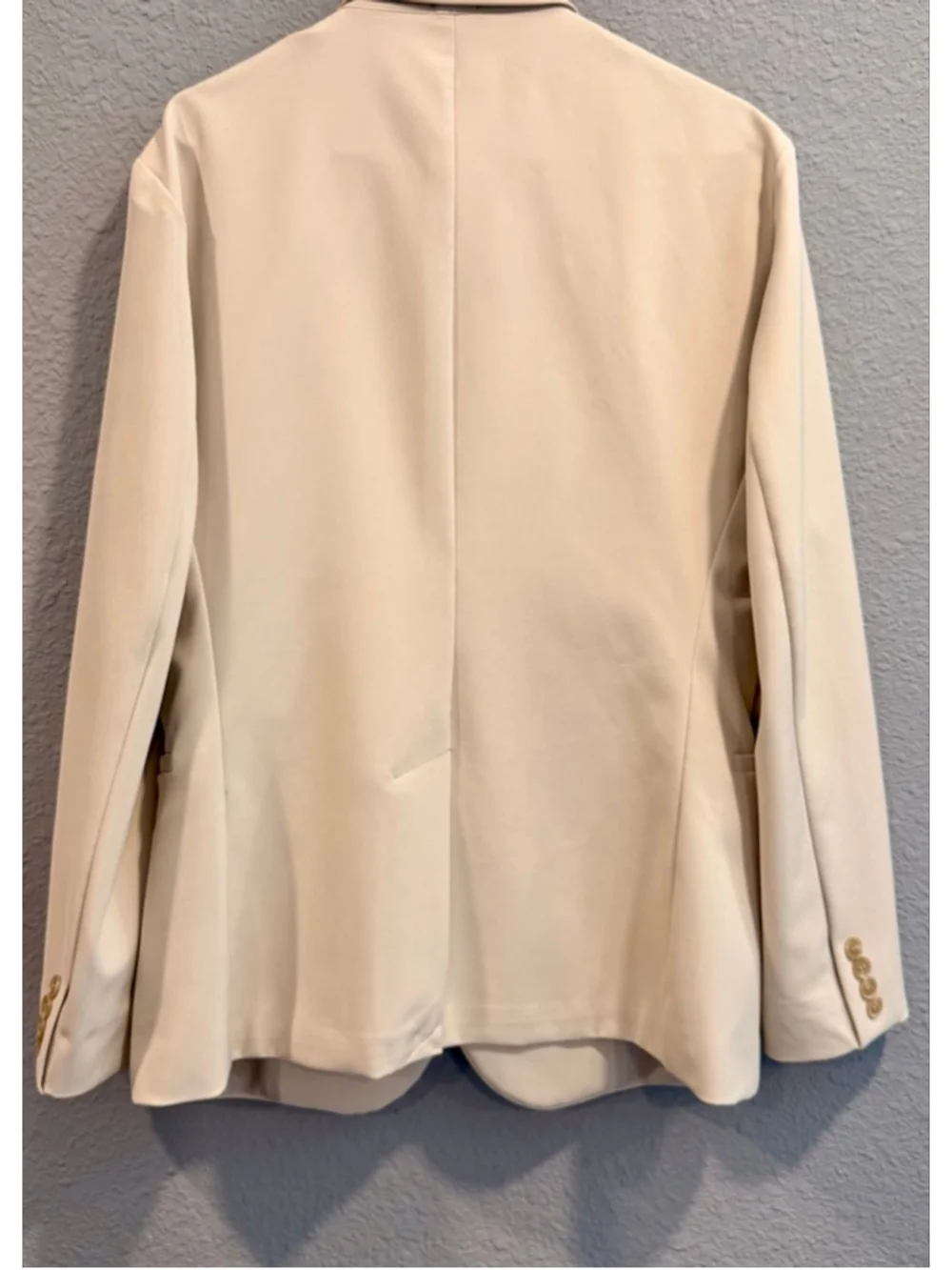 J. Ferrar Slim Fit Tan Blazer Mens Sport Coat Two Button Jacket Classic Business